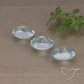Gemas de Topacio Azul Cielo natural de 2.54 ct, Ovalada, VS
