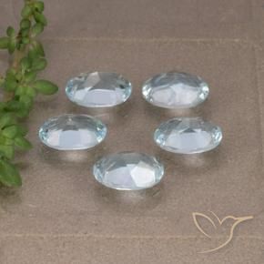 Gemas de Topacio Azul Cielo natural de 4.56 ct, Ovalada, VVS-VS