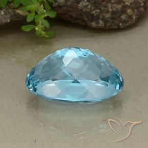 Topacio Azul Suizo natural de 43.06 ct, Ovalada, VVS-VS