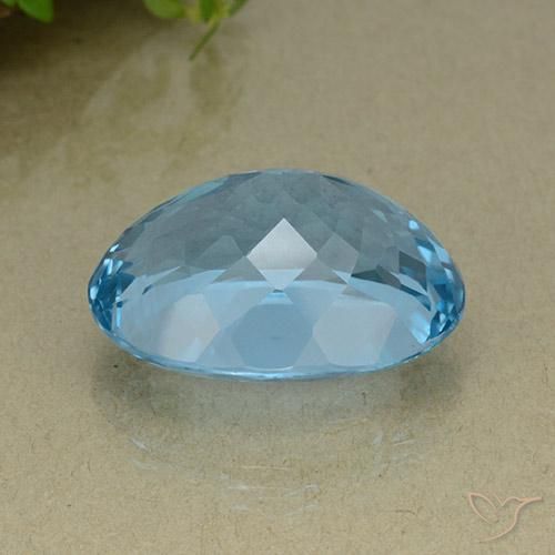 Topacio Azul Suizo natural de 35.73 ct, Ovalada, VVS