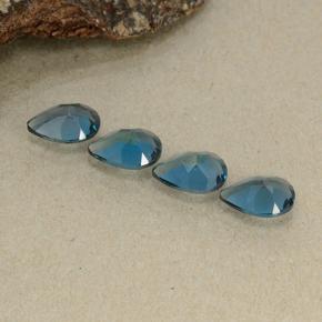 Gemas de topacio azul natural de 3,07 ct, en forma de pera, VVS-VS