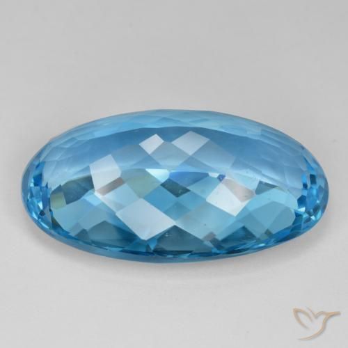 Topacio Azul Suizo natural de 40.56 ct, Ovalada, VVS-VS