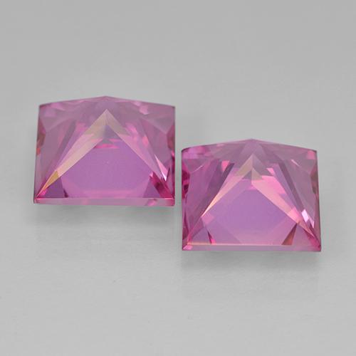 Gemas de Topacio Rosa oscuro natural de 12.52 ct, Cuadrado, VVS-VS