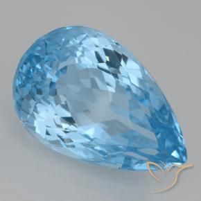 Topacio Azul Suizo natural de 28.27 ct, En forma de pera, VVS