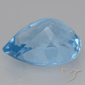 Topacio Azul Suizo natural de 22.77 ct, En forma de pera, VVS