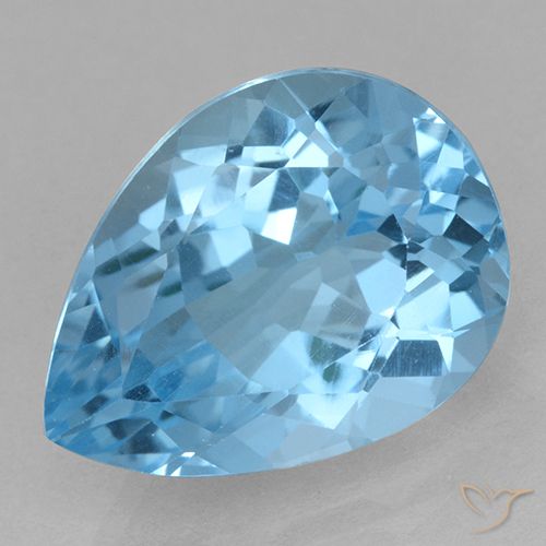 15.12ct Natural Azul Cielo Topacio, En forma de pera, VVS-VS