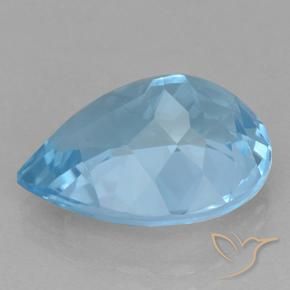 Topacio Azul Cielo natural de 15.12 ct, En forma de pera, VVS-VS