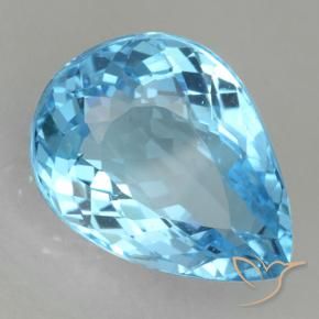 Topacio Azul Suizo natural de 20.16 ct, En forma de pera, VS