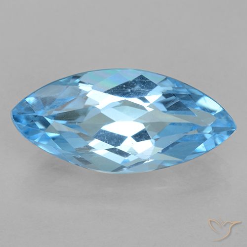 3.63ct Natural Azul Suizo Topacio, Marquesa, VVS