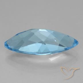 Topacio Azul Suizo natural de 3.63 ct, Marquesa, VVS