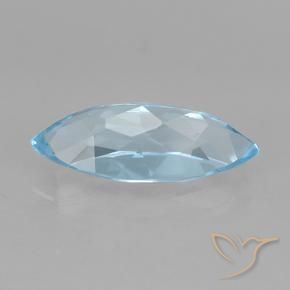 Topacio Azul Cielo natural de 3.93 ct, Marquesa, VVS