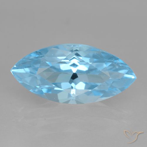 4.17ct Natural Azul Suizo Topacio, Marquesa, VS