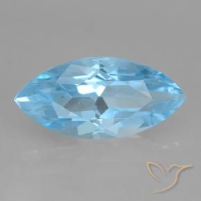 Topacio Azul Suizo natural de 4.17 ct, Marquesa, VS