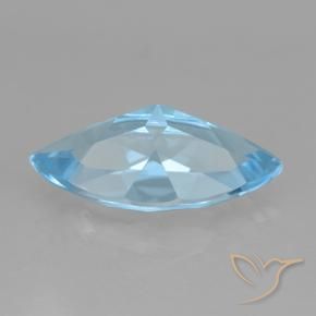 Topacio Azul Suizo natural de 4.17 ct, Marquesa, VS