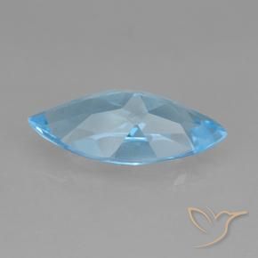 Topacio Azul Cielo natural de 3.51 ct, Marquesa, VVS-VS