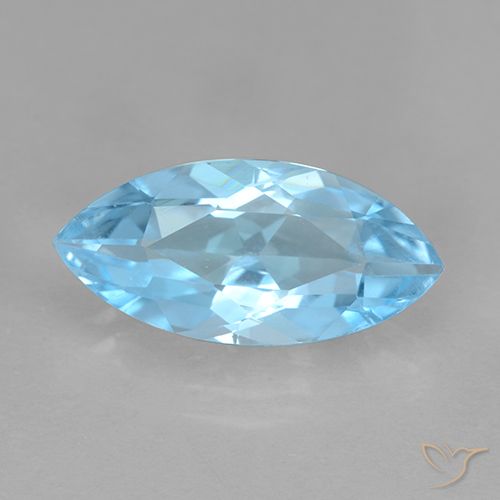 3.75ct Natural Azul Cielo Topacio, Marquesa, VVS-VS