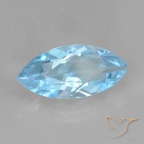 Topacio Azul Cielo natural de 3.75 ct, Marquesa, VVS-VS