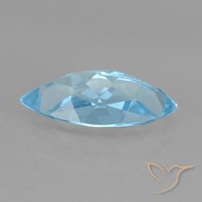 Topacio Azul Cielo natural de 3.70 ct, Marquesa, VVS