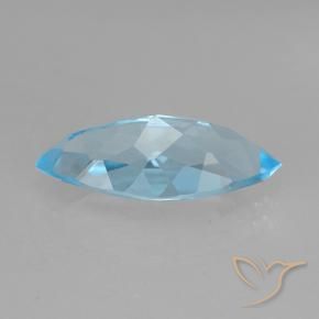 Topacio Azul Suizo natural de 3.47 ct, Marquesa, VVS