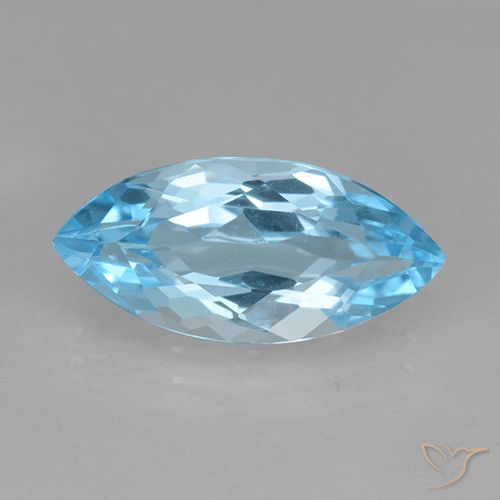 3.82ct Natural Azul Cielo Topacio, Marquesa, VVS-VS