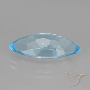 Topacio Azul Cielo natural de 3.82 ct, Marquesa, VVS-VS