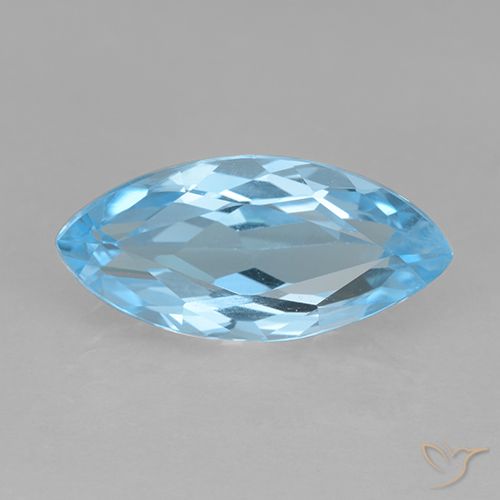 3.54ct Natural Azul Suizo Topacio, Marquesa, VVS-VS