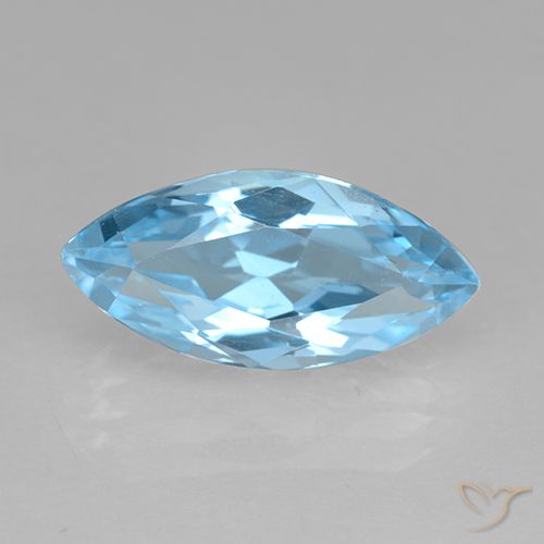 4.01ct Natural Azul Cielo Topacio, Marquesa, VVS-VS