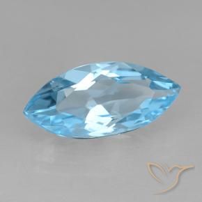 Topacio Azul Cielo natural de 3.69 ct, Marquesa, VVS-VS