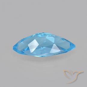 Topacio Azul Suizo natural de 4.06 ct, Marquesa, VVS