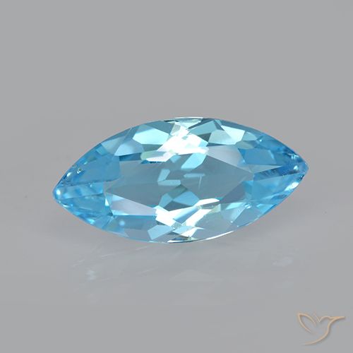 3.75ct Natural Azul Suizo Topacio, Marquesa, VVS
