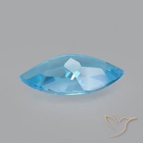 Topacio Azul Suizo natural de 3.75 ct, Marquesa, VVS