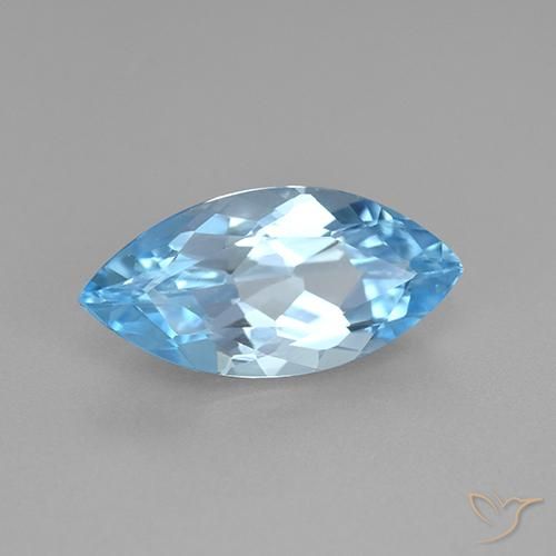 Topacio Azul Cielo natural de 3.75 ct, Marquesa, VVS-VS