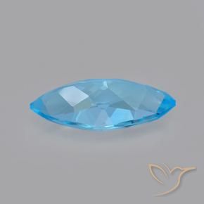 Topacio Azul Suizo natural de 3.40 ct, Marquesa, VVS-VS
