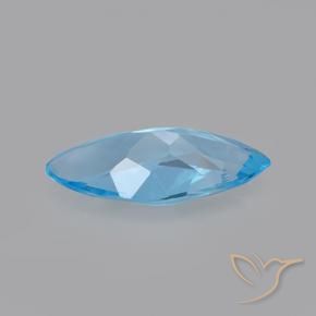 Topacio Azul Suizo natural de 3.19 ct, Marquesa, VVS-VS