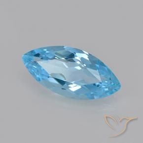 Topacio Azul Suizo natural de 3.67 ct, Marquesa, VVS