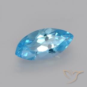 Topacio Azul Suizo natural de 3.70 ct, Marquesa, VVS