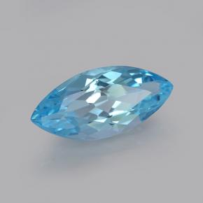 Topacio Azul Suizo natural de 3.79 ct, Marquesa, VVS