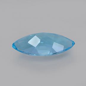 Topacio Azul Suizo natural de 3.79 ct, Marquesa, VVS