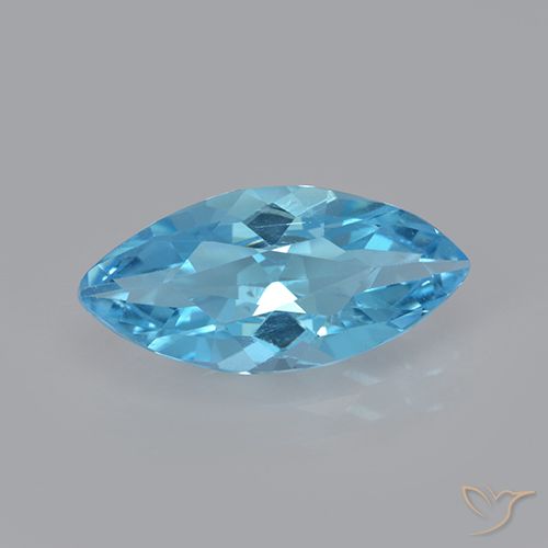 3.34ct Natural Azul Suizo Topacio, Marquesa, VVS