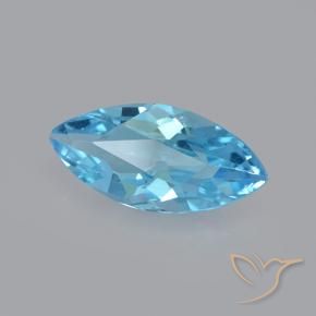Topacio Azul Suizo natural de 3.34 ct, Marquesa, VVS