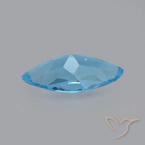 Topacio Azul Suizo natural de 3.34 ct, Marquesa, VVS