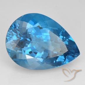 Topacio Azul Suizo natural de 25.35 ct, En forma de pera, VVS