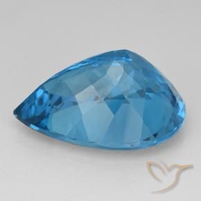 Topacio Azul Suizo natural de 25.35 ct, En forma de pera, VVS