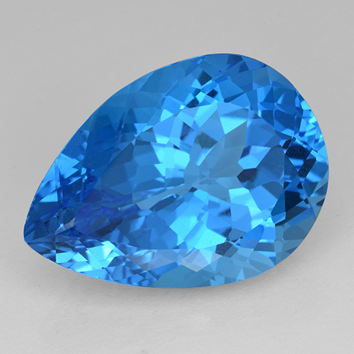 Topacio Azul Suizo natural de 25.96 ct, En forma de pera, VVS
