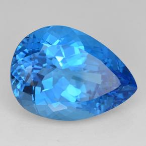 Topacio Azul Suizo natural de 25.96 ct, En forma de pera, VVS