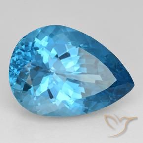 Topacio Azul Suizo natural de 23.70 ct, En forma de pera, VVS