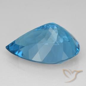 Topacio Azul Suizo natural de 23.70 ct, En forma de pera, VVS