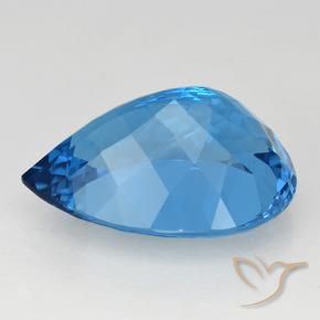 Topacio Azul Suizo natural de 25.31 ct, En forma de pera, VVS