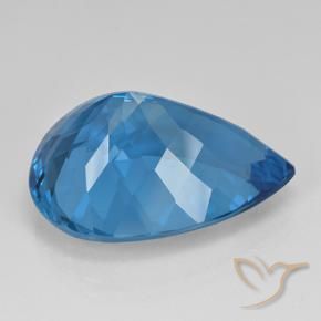 Topacio Azul Suizo natural de 25.03 ct, En forma de pera, VVS