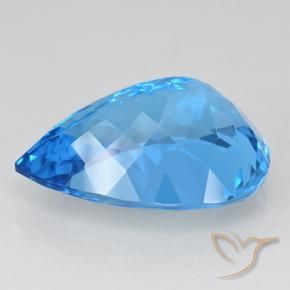 Topacio Azul Suizo natural de 24.07 ct, En forma de pera, VVS